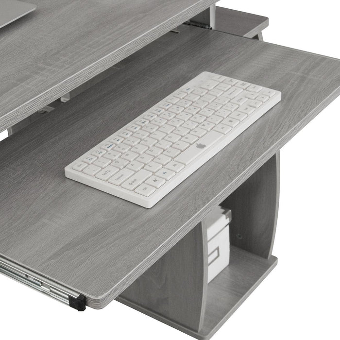 Techni Mobili Complete Computer Workstation Desk WithStorage, Grey