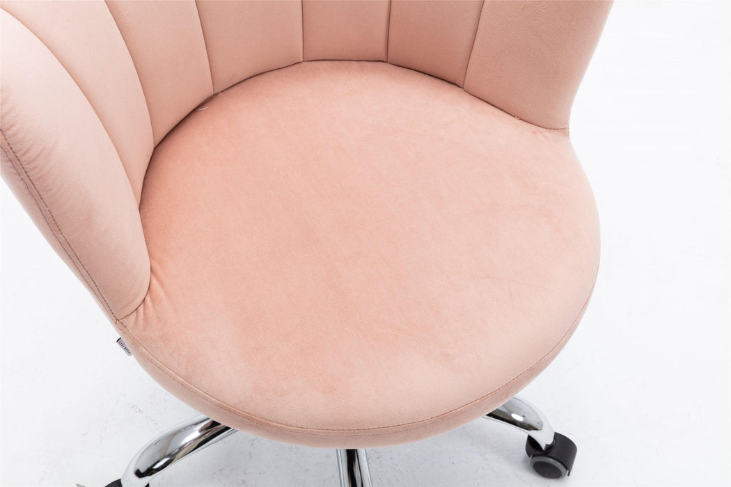 Swivel Shell Chair for Living Room/Bed Room,Modern Leisure office Chair  Pink