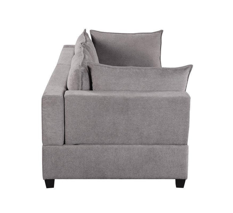 Madison Light Gray Fabric Sofa Loveseat Living Room Set