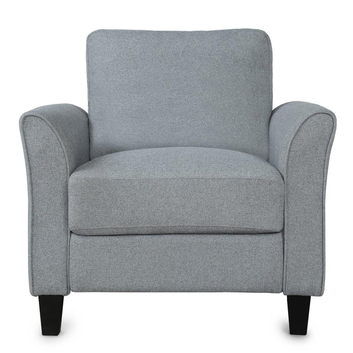 Living Room Furniture Armrest Single Sofa   and Loveseat Sofa (Gray)