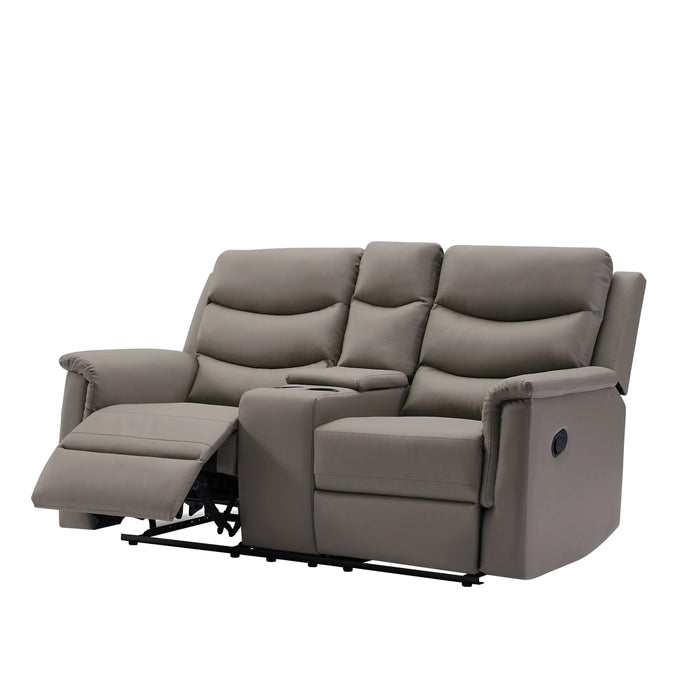 2-SEATER MOTION SOFA GREY PU