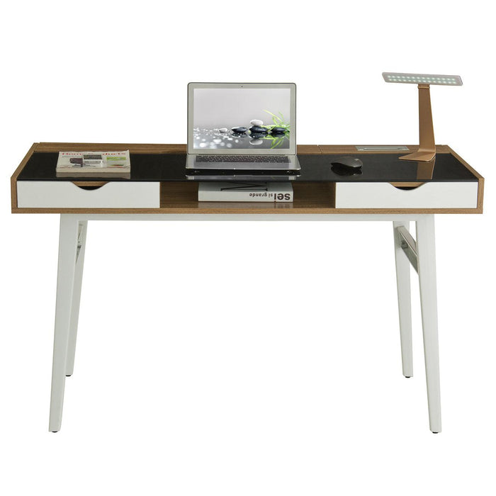 Techni Mobili Compact Computer Desk with MultipleStorage, Walnut