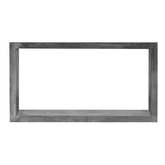 52" Cube Shape Wooden Console Table with Open Bottom Shelf, Charcoal Gray