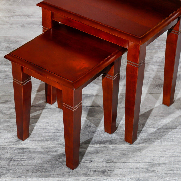 3-Piece Nesting Table Set, Cherry