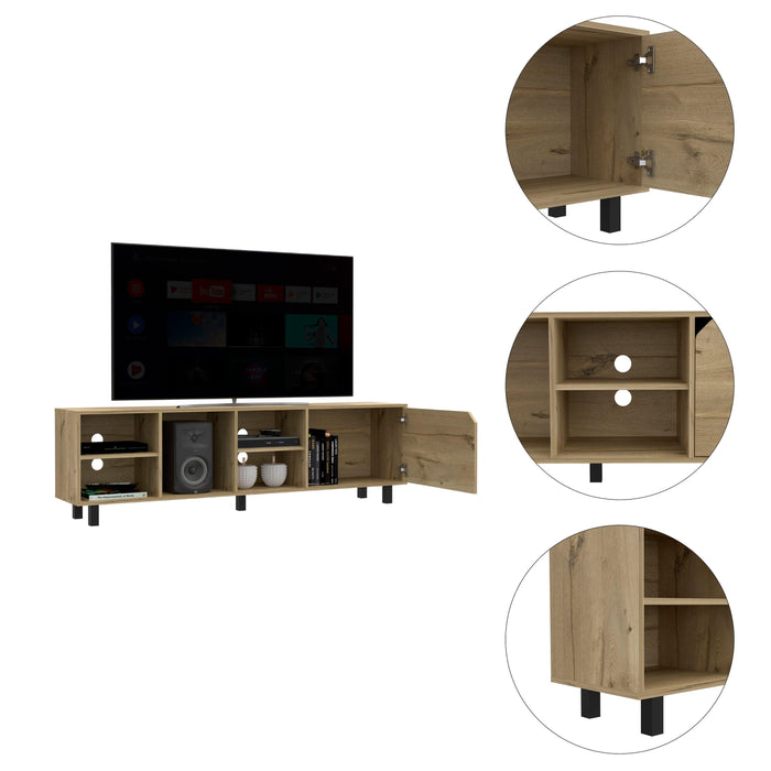 Harwich 5-Shelf TV Stand Light Oak