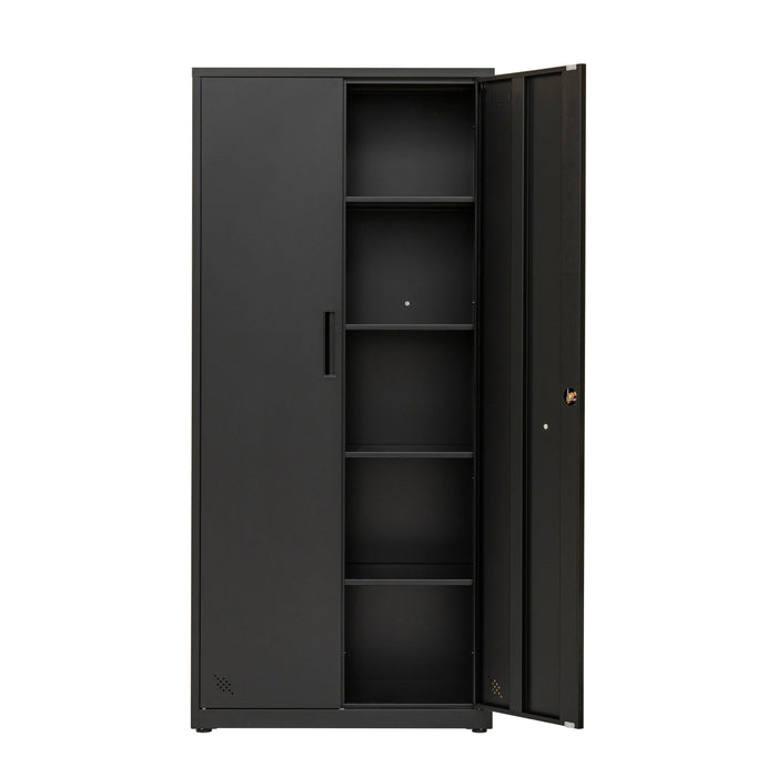 HighStorage Cabinet with 2 Doors and 4 Partitions to Separate 5Storage Spaces, Home/ Office Design