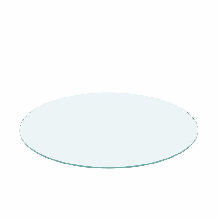 36" Inch Round Tempered Glass Table Top Clear Glass 1/4" Inch Thick Flat Polished Edge