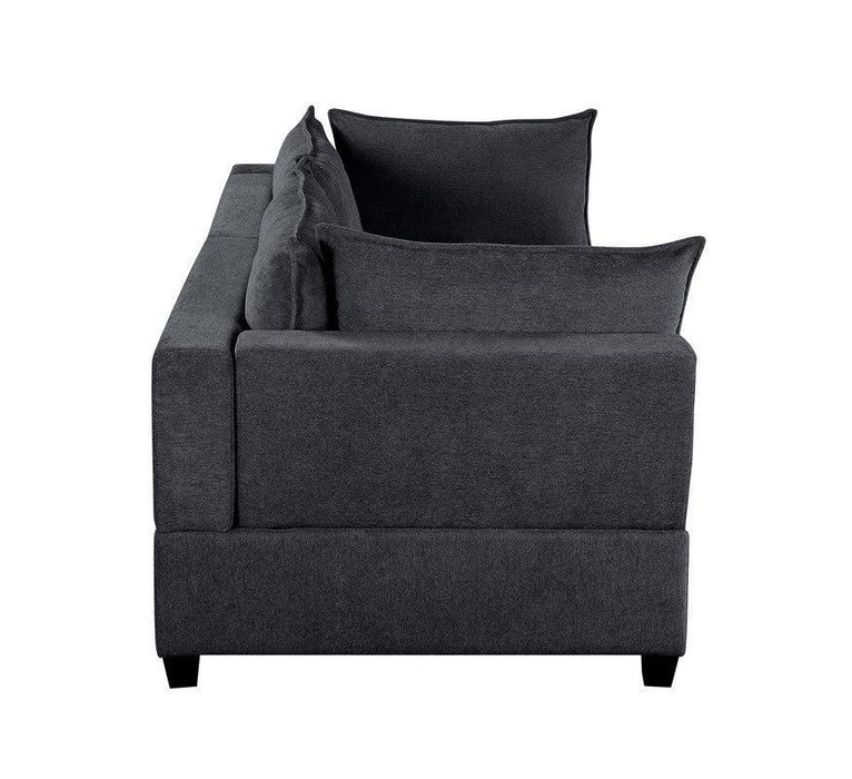 Madison Dark Gray Fabric Sofa Loveseat Living Room Set