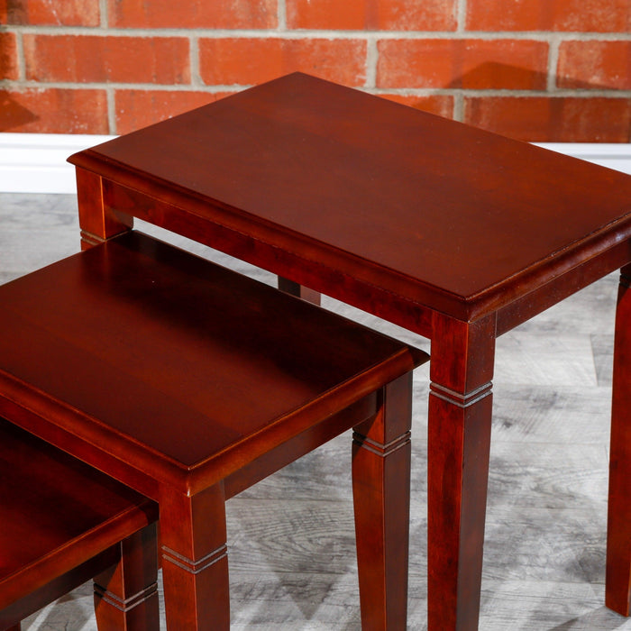 3-Piece Nesting Table Set, Cherry