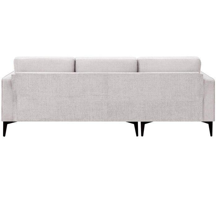 86" Convertible Sectional Sofa,Modern Chenille Fabric Sectional Sofa,  L-Shaped Couch 3-Seat Sofa Sectional with Reversible Chaise (2 Pillows)