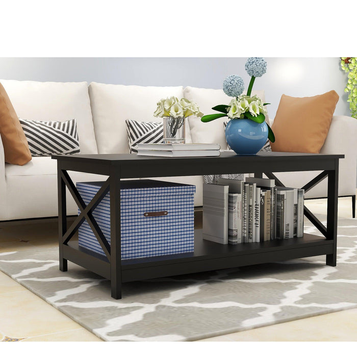 Coffee Table Oxford End Table-Black Color