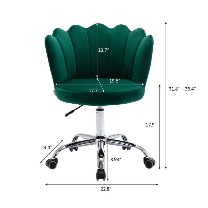 Swivel Shell Chair for Living Room/Bed Room,Modern Leisure office Chair  Green