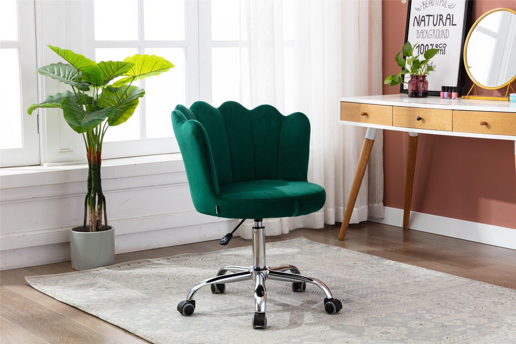 Swivel Shell Chair for Living Room/Bed Room,Modern Leisure office Chair  Green