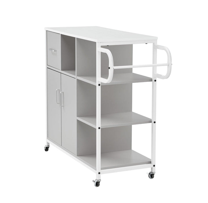 KITCHStorage cabinet GRY, move with roller..