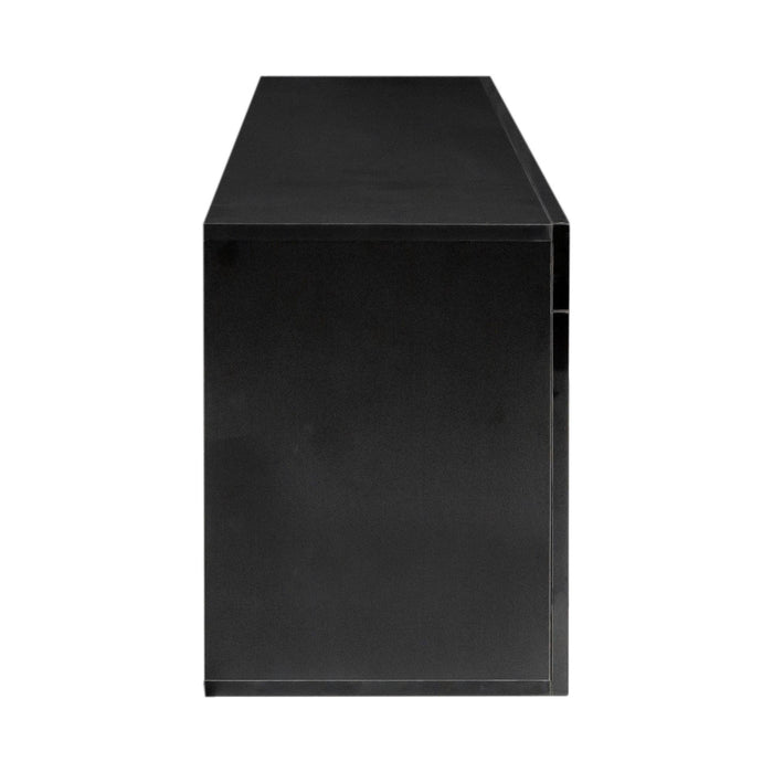 FURNITURE & RUGS TV Stand 160 LED Wall Mounted Floating 63" TV Stand (black)