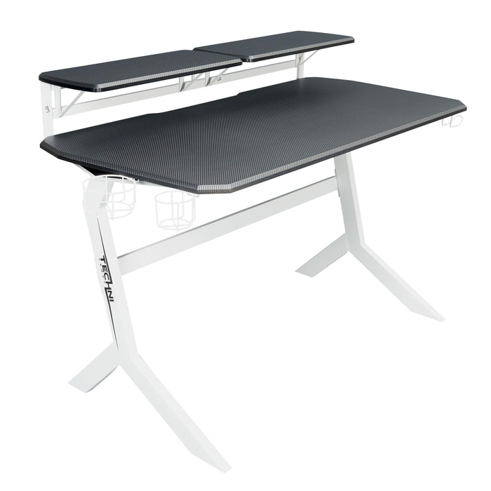 Techni Sport White Stryker Gaming Desk, White