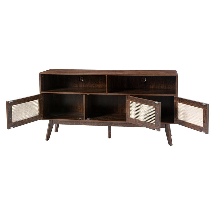 Mermeros TV Stand for TVs up to 65" with Three Doors