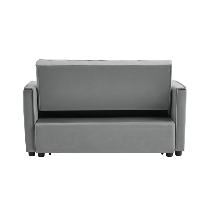 GREY VELVET SOFA BED