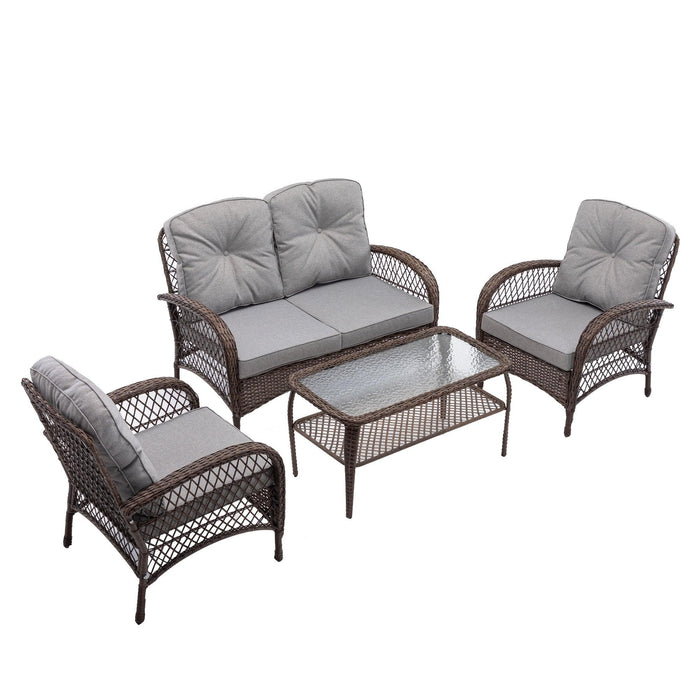 4pcs Outdoor FurnitureModern Wicker set