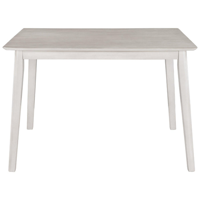 Farmhouse Rustic WoodKitchen Dining Table,Light Grey+White