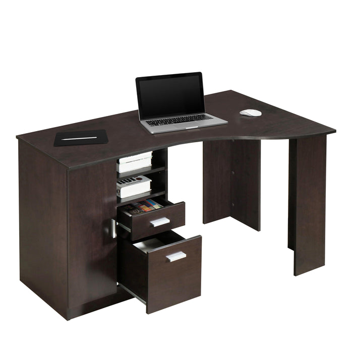 Techni Mobili Classic Office Desk withStorage, Espresso