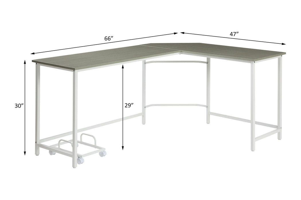 ACME Dazenus Computer Desk, Gray & White Finish OF00043