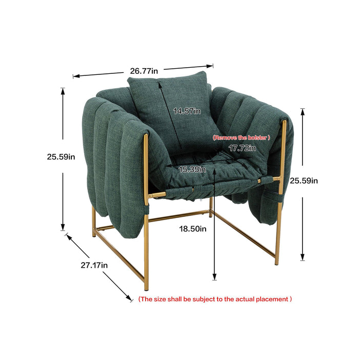 Accent Chair ,leisure single sofa with metal frame