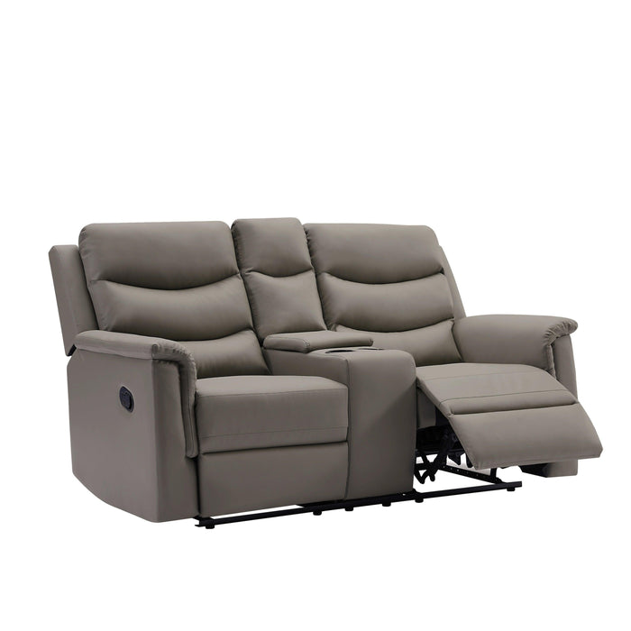 2-SEATER MOTION SOFA GREY PU