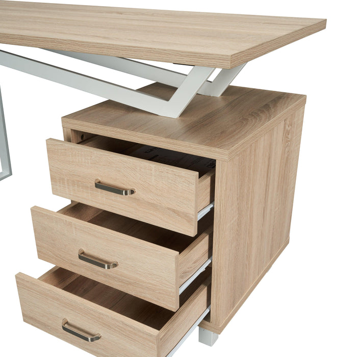 Techni MobiliModern Design Computer Desk withStorage, Sand