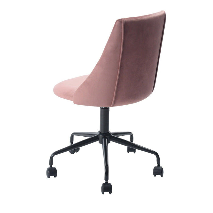 Velvet Upholstered Task Chair/ Home Office Chair - Rose