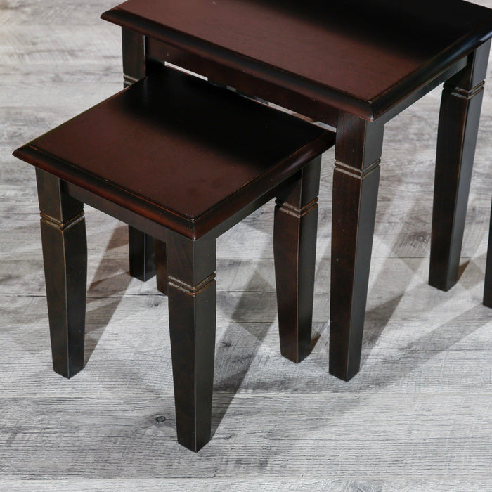 3-Piece Nesting Table Set, Espresso