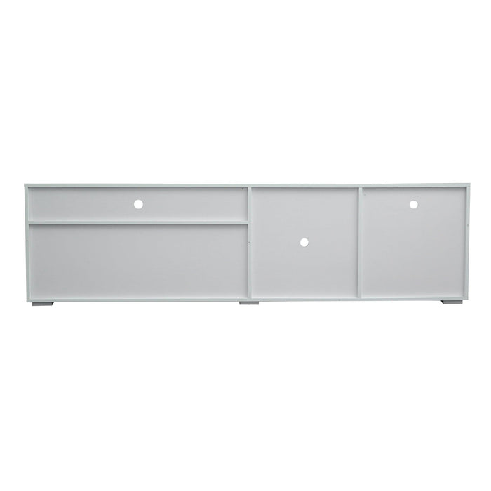 TV Stand  High Gloss DoorsModern TV Stand LED (White)