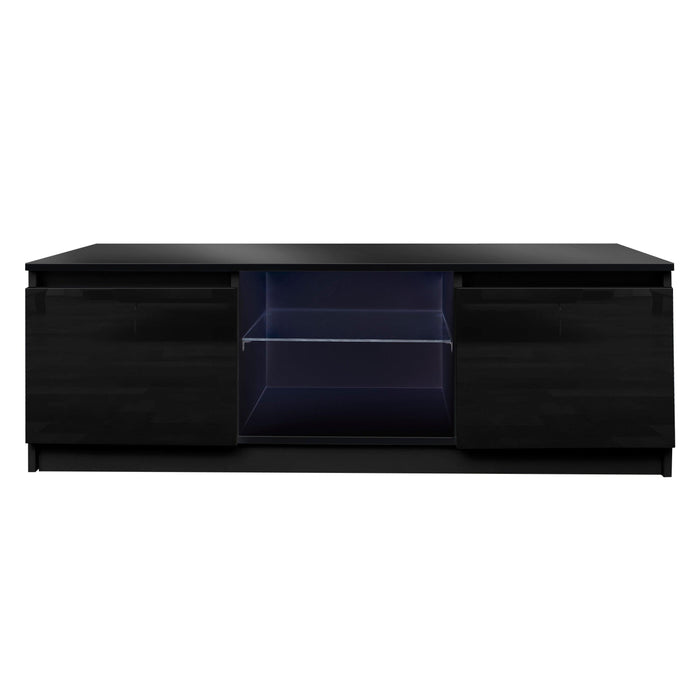 TV Cabinet Wholesale, Black  TV Stand with LED Lights