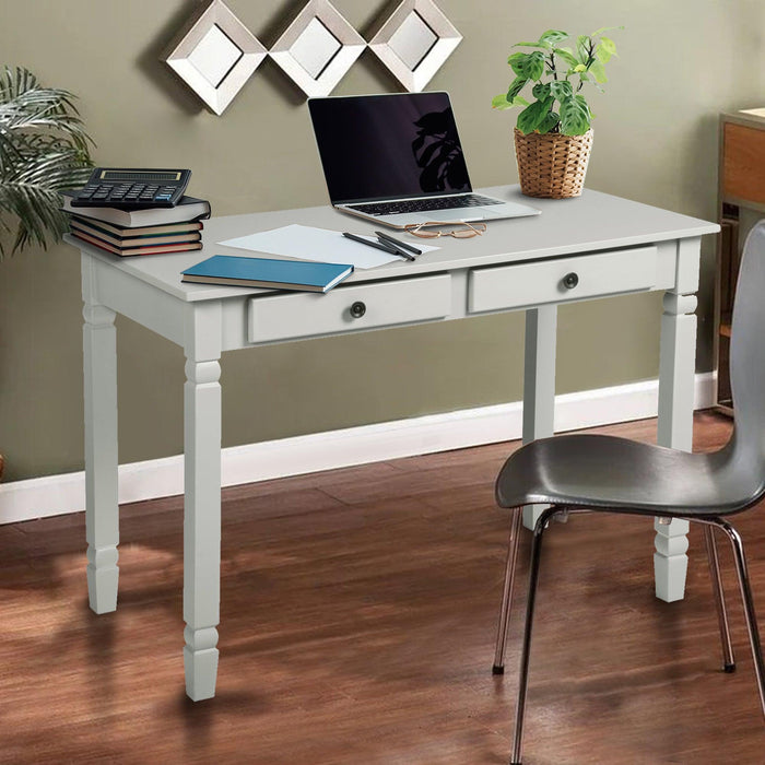 43.3'' Computer Board Desk with 2 Drawers - grey