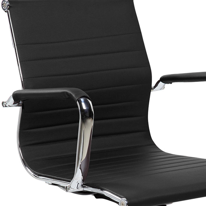 Techni MobiliModern Medium Back Executive Office Chair, Black