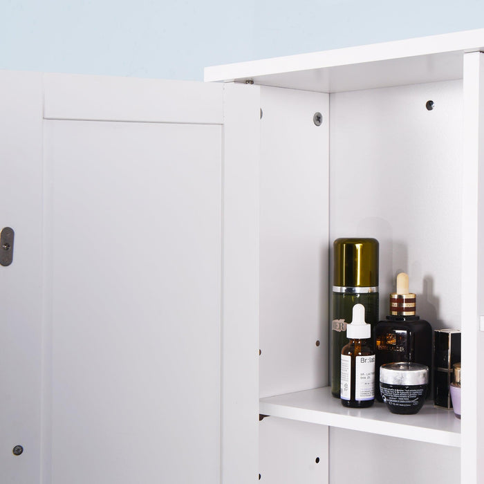 Wall Mount Medicine Cabinet with a Door, Wooden BathroomStorage Cabinet with Adjustable Shelf