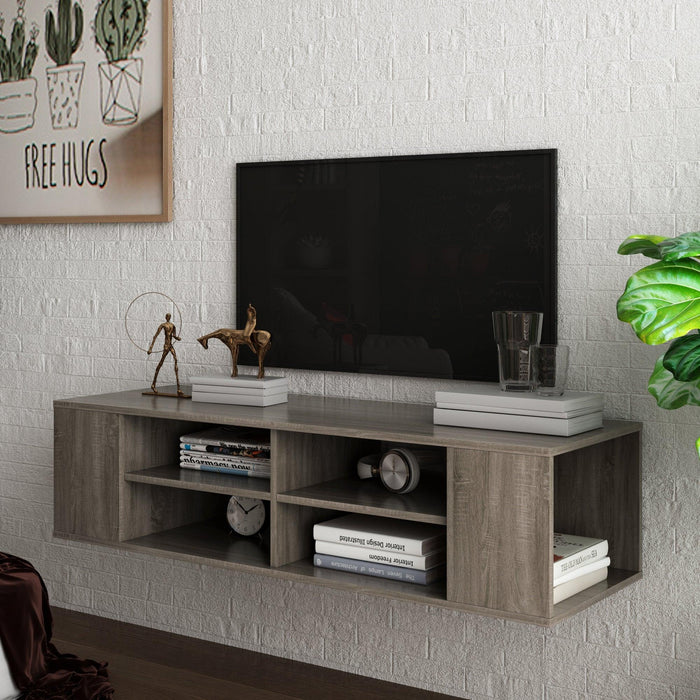 Wall Mounted Media Console,Floating TV Stand Component Shelf with Height Adjustable