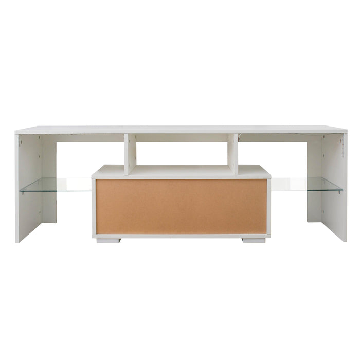 Entertainment TV Stand, Large TV Stand TV Base Stand with LED Light TV Cabinet.