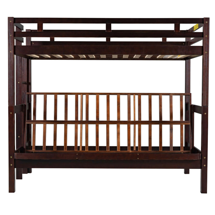 Twin over Full Convertible Bunk Bed - Espresso