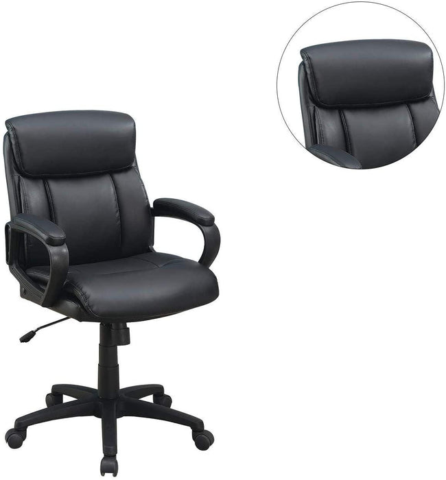 Classic Look Extra Padded Cushioned Relax 1pc Office Chair Home Work Relax Black Color