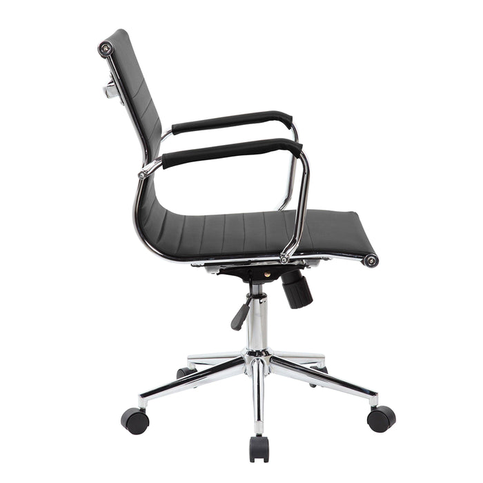 Techni MobiliModern Medium Back Executive Office Chair, Black