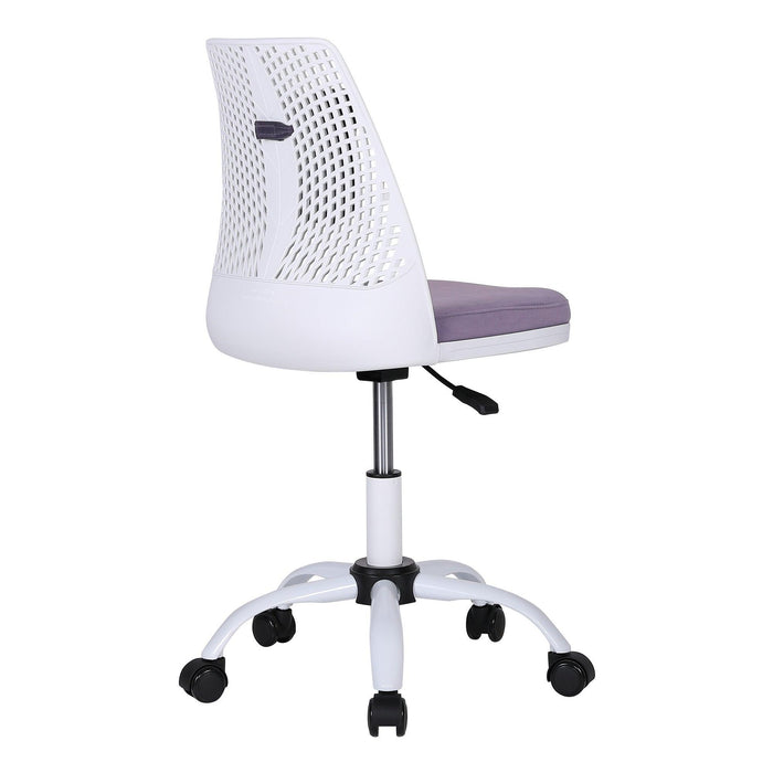 Office Task Desk Chair Swivel Home Comfort Chairs,Adjustable Height with ample lumbar support,White+Purple