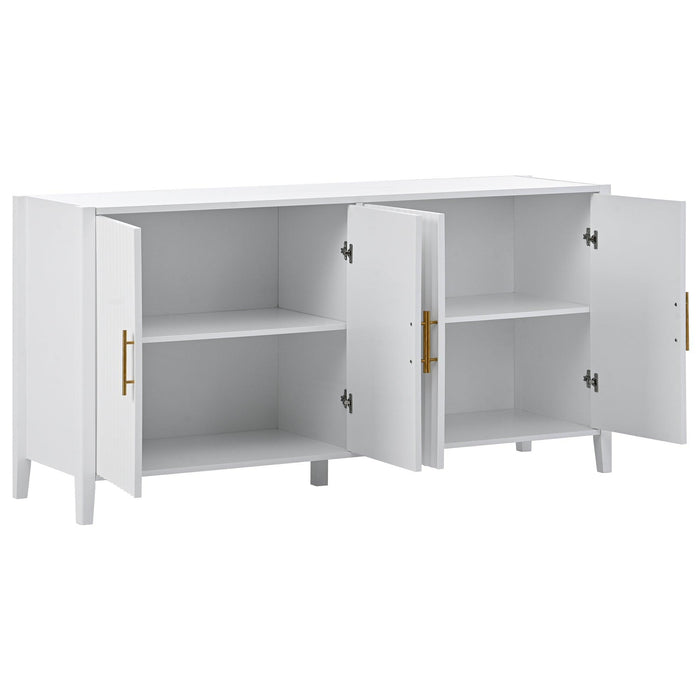 AccentStorage Cabinet Sideboard Wooden Cabinet with Metal Handles for Hallway, Entryway, Living Room, Bedroom