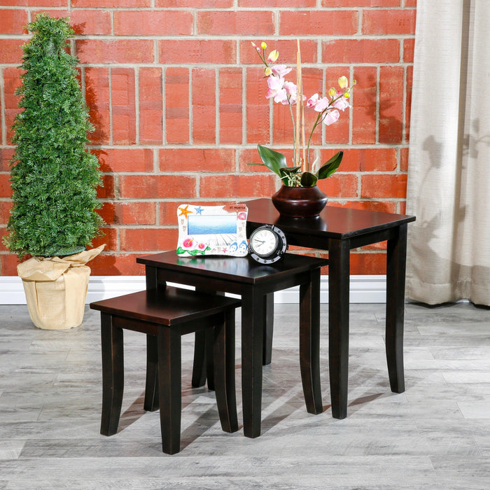 3-Piece Nesting Table Set, Espresso