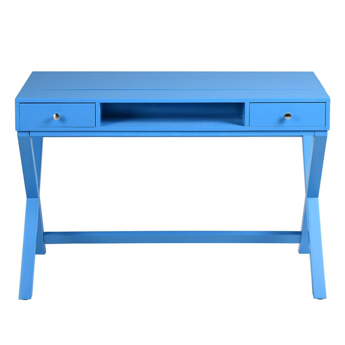 Lift Desk with 2 DrawerStorage, Computer Desk with Lift Table Top, Adjustable Height Table for Home Office, Living Room,BLUE