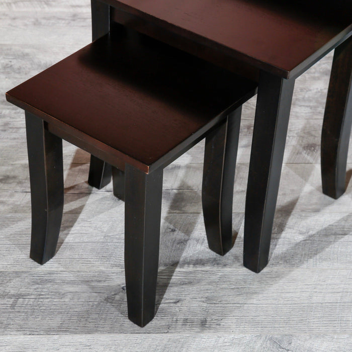 3-Piece Nesting Table Set, Espresso