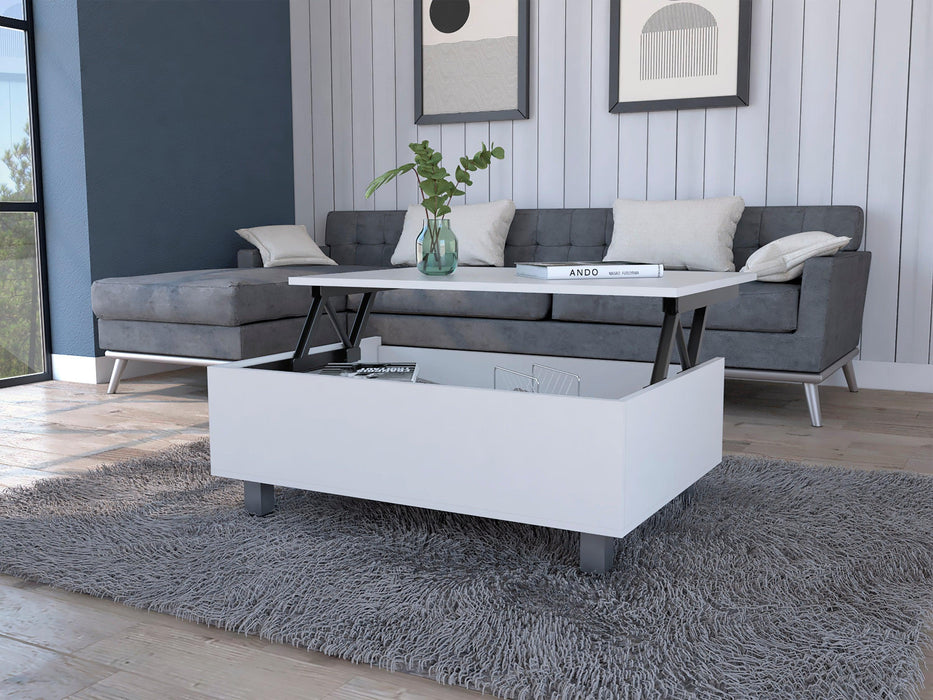 Tilton Rectangle Lift Top  Coffee Table White