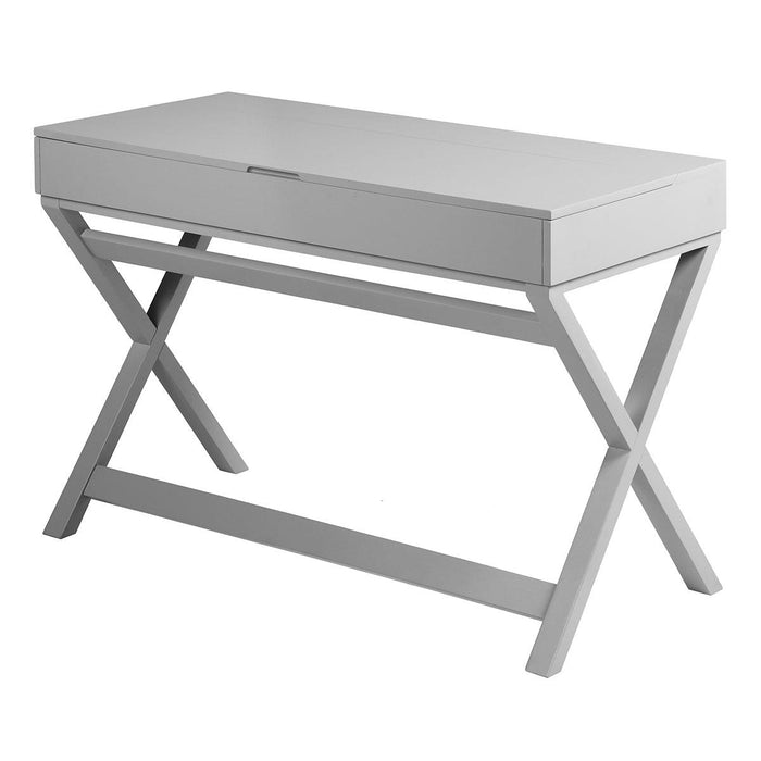 Lift Desk with 2 DrawerStorage, Computer Desk with Lift Table Top, Adjustable Height Table for Home Office, Living Room,grey