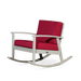 Eucalyptus Rocking Chair with Cushions -  Driftwood Gray Finish -  Burgundy Cushions image
