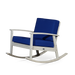 Eucalyptus Rocking Chair with Cushions -  Driftwood Gray Finish -  Navy Cushions image